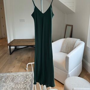 Silk Laundry - Green slip dress